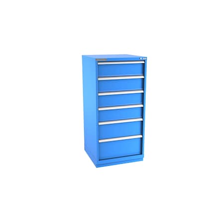 Champion Tool Storage Modular Drawer Cabinet, 6 Drawer, Blue, Steel, 28 in W x 28-1/2 in D x 59-1/2 in H S27000601ILCFTB-BB